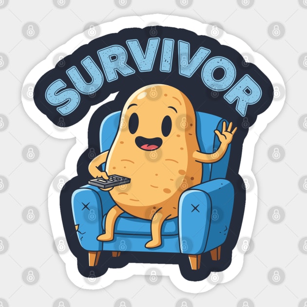 Potato Survivor Sticker by enrynz